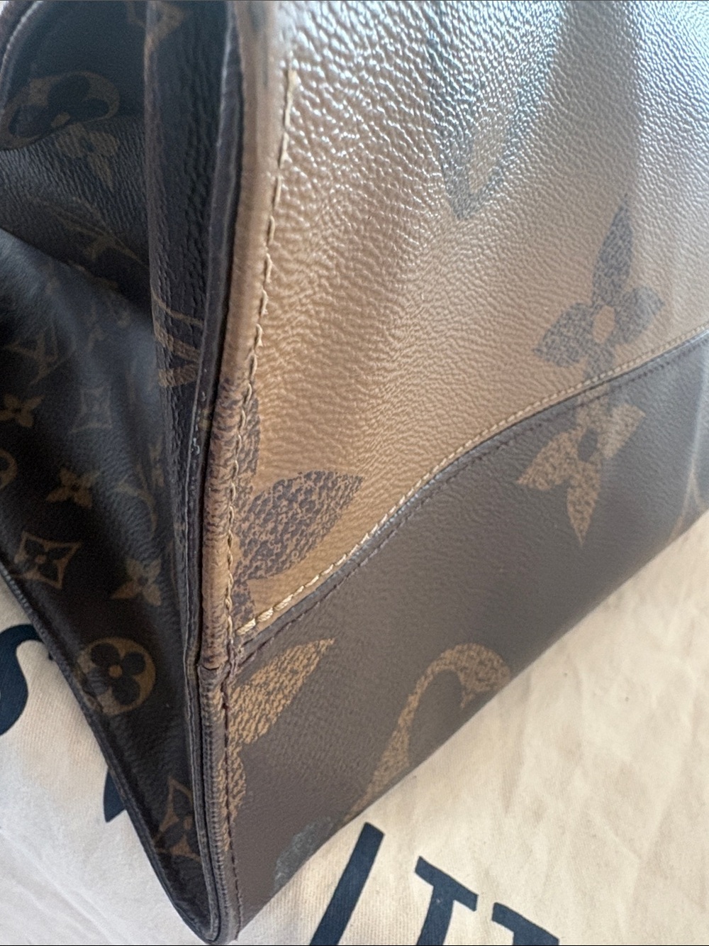 Louis Vuitton Monogram Canvas Tote in Brown and Gold Hardware - Picture 5 of 6